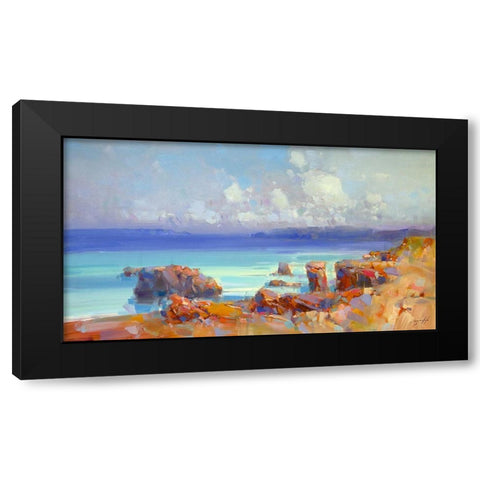 Pacific Highway Black Modern Wood Framed Art Print by Yeremyan, Vahe