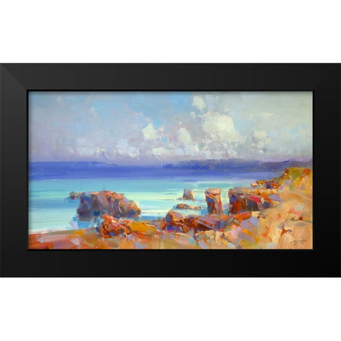 Pacific Highway Black Modern Wood Framed Art Print by Yeremyan, Vahe