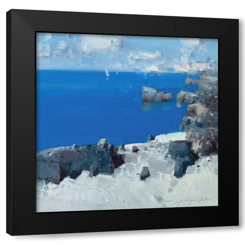 Seashore Black Modern Wood Framed Art Print with Double Matting by Yeremyan, Vahe
