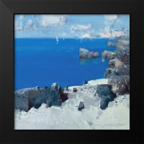 Seashore Black Modern Wood Framed Art Print by Yeremyan, Vahe