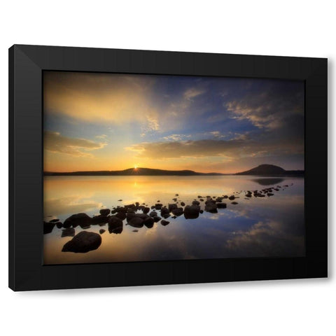 Glass Black Modern Wood Framed Art Print with Double Matting by Zephyr, Patrick