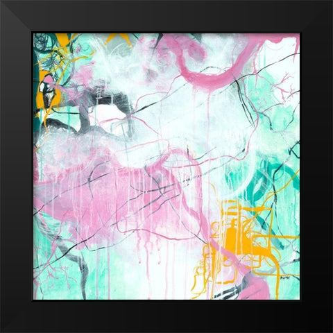 Chrystarium Black Modern Wood Framed Art Print by Zivoin, Romeo