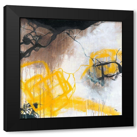Tension Black Modern Wood Framed Art Print with Double Matting by Zivoin, Romeo