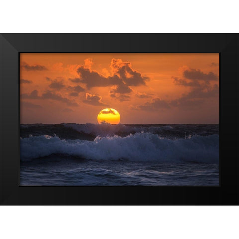 Breaking The Horizon Black Modern Wood Framed Art Print by Zephyr, Patrick
