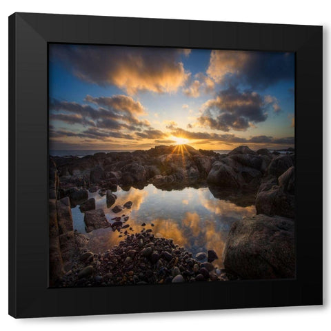 Cohasset Mirror Black Modern Wood Framed Art Print with Double Matting by Zephyr, Patrick