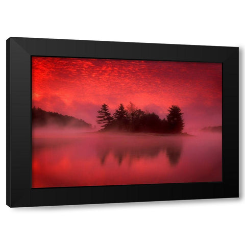 Islands In The Pink Black Modern Wood Framed Art Print with Double Matting by Zephyr, Patrick