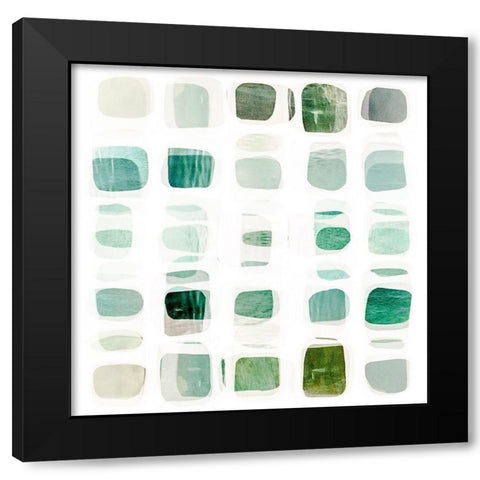 Hip Squares No. 1 Black Modern Wood Framed Art Print by Zinna, Lisa