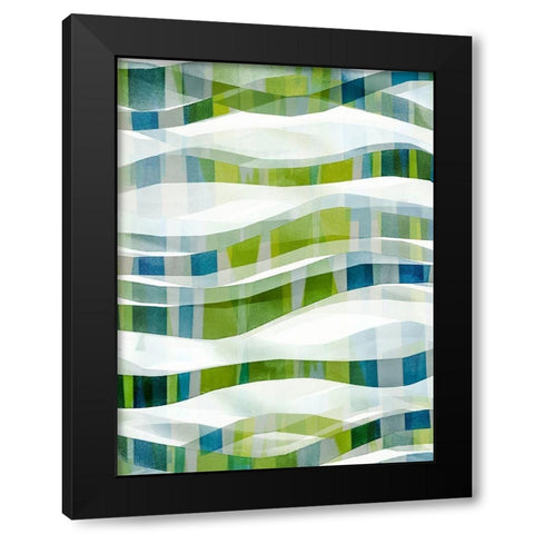 It Goes In Waves No. 1 Black Modern Wood Framed Art Print by Zinna, Lisa