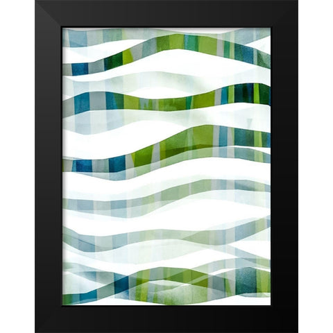 It Goes In Waves No. 2 Black Modern Wood Framed Art Print by Zinna, Lisa