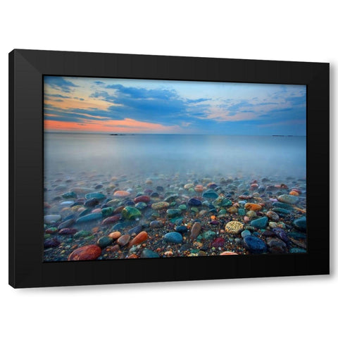 Candy Coast Black Modern Wood Framed Art Print by Zephyr, Patrick