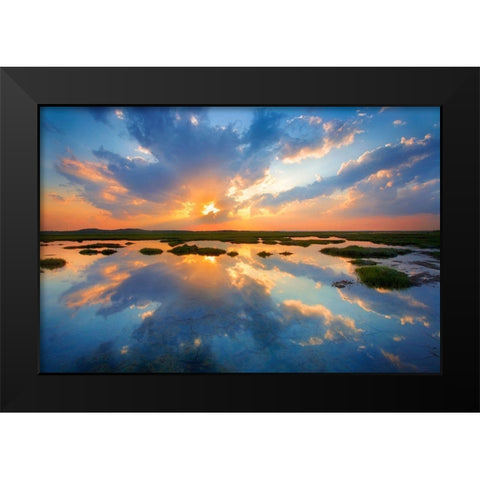 Plum Island Black Modern Wood Framed Art Print by Zephyr, Patrick