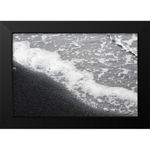 Black Sand No. 1 Black Modern Wood Framed Art Print by Zinna, Lisa