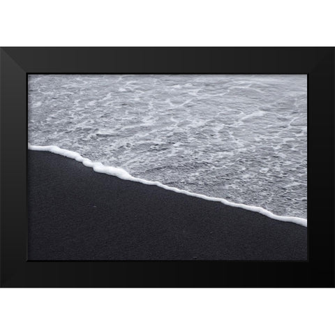 Black Sand No. 2 Black Modern Wood Framed Art Print by Zinna, Lisa