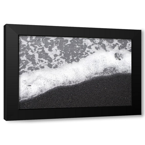 Black Sand No. 3 Black Modern Wood Framed Art Print by Zinna, Lisa