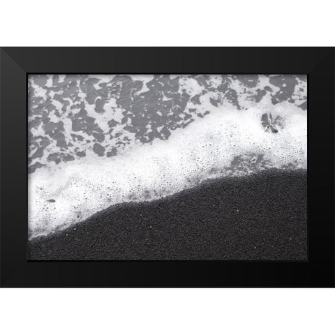 Black Sand No. 3 Black Modern Wood Framed Art Print by Zinna, Lisa