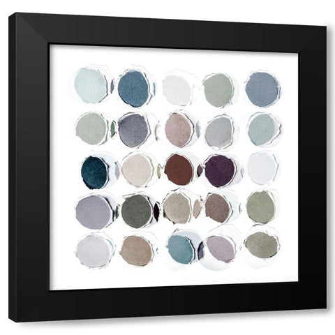 Overlapping Thoughts Black Modern Wood Framed Art Print by Zinna, Lisa