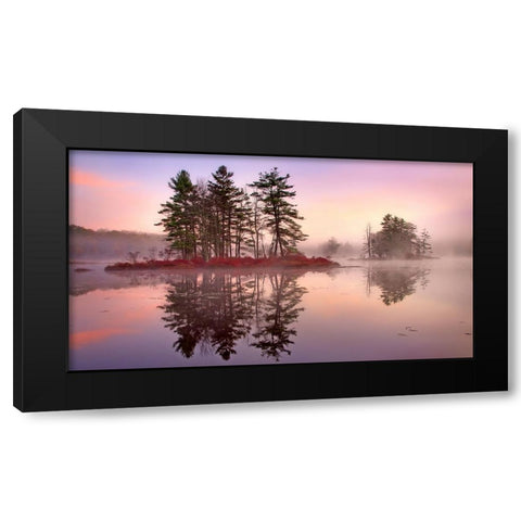 Islands in The Pink Black Modern Wood Framed Art Print by Zephyr, Patrick