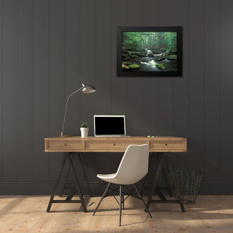 Sawmill River Black Modern Wood Framed Art Print by Zephyr, Patrick