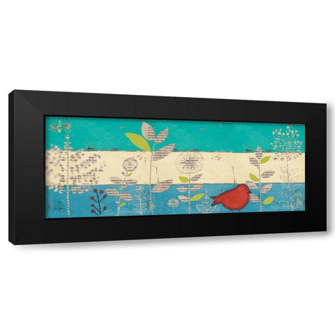 Le Jardin Press Panel I Black Modern Wood Framed Art Print with Double Matting by Pinto, Patricia