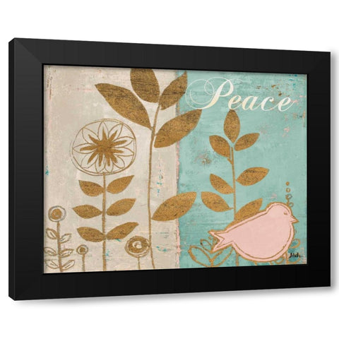 Le Pastel Jardin II Black Modern Wood Framed Art Print with Double Matting by Pinto, Patricia