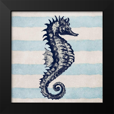 Surf Side Striped II Black Modern Wood Framed Art Print by Pinto, Patricia