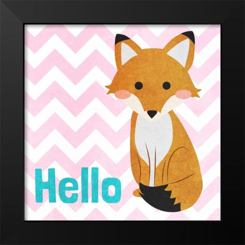 Woodland Greetings I Black Modern Wood Framed Art Print by SD Graphics Studio