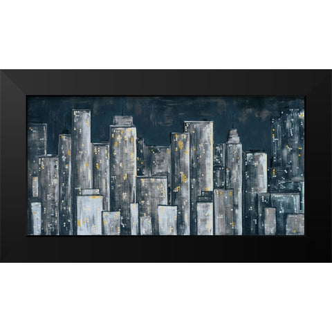 City Eclipse Black Modern Wood Framed Art Print by Ritter, Gina