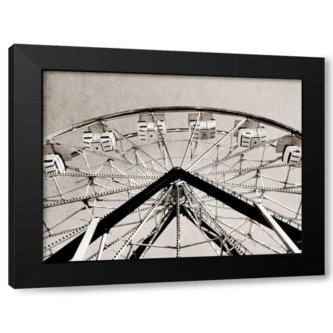 Ferris Wheel Black Modern Wood Framed Art Print by Peck, Gail