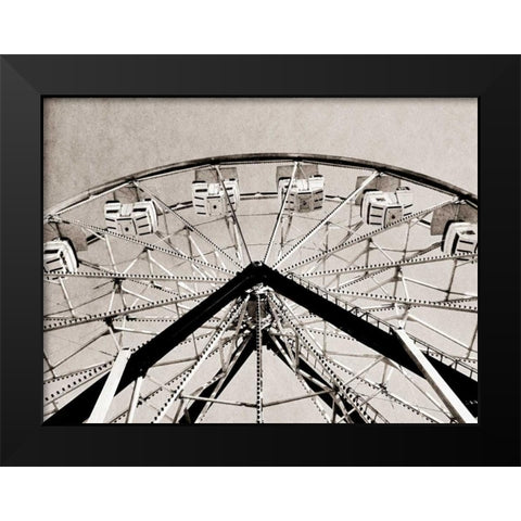 Ferris Wheel Black Modern Wood Framed Art Print by Peck, Gail