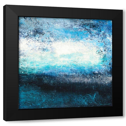 Future Place Blue Square Black Modern Wood Framed Art Print by Loreth, Lanie