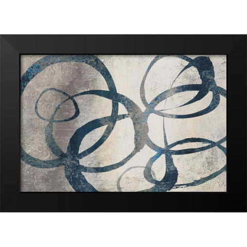 Organic Rings I Black Modern Wood Framed Art Print by Loreth, Lanie