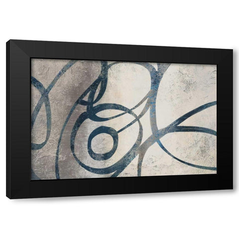 Organic Rings II Black Modern Wood Framed Art Print by Loreth, Lanie