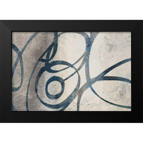 Organic Rings II Black Modern Wood Framed Art Print by Loreth, Lanie