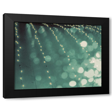 Teal Lush Black Modern Wood Framed Art Print with Double Matting by Saghini, Lisa Hill