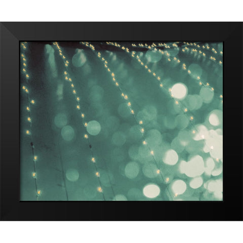 Teal Lush Black Modern Wood Framed Art Print by Saghini, Lisa Hill