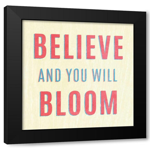 Imagine Believe Dream II Black Modern Wood Framed Art Print with Double Matting by SD Graphics Studio