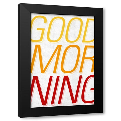 Good Day I Black Modern Wood Framed Art Print by SD Graphics Studio