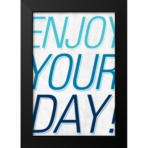 Good Day II Black Modern Wood Framed Art Print by SD Graphics Studio