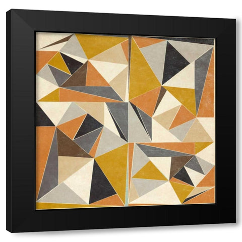OMG Modern Triangles I Black Modern Wood Framed Art Print by SD Graphics Studio