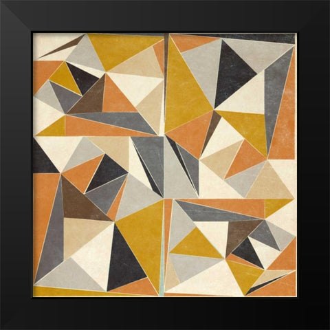 OMG Modern Triangles I Black Modern Wood Framed Art Print by SD Graphics Studio