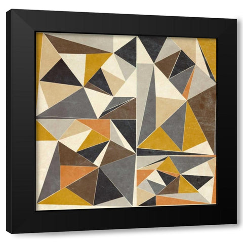 OMG Modern Triangles II Black Modern Wood Framed Art Print by SD Graphics Studio