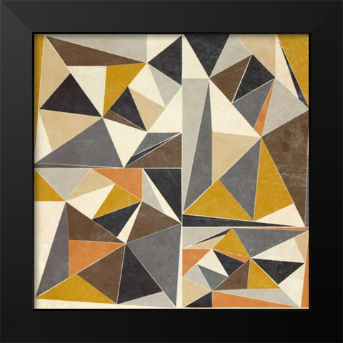 OMG Modern Triangles II Black Modern Wood Framed Art Print by SD Graphics Studio