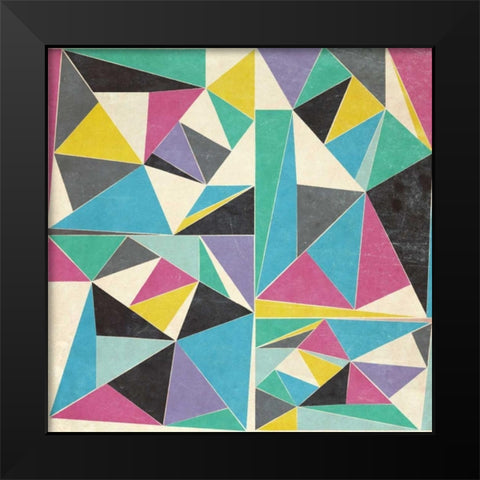 OMG Triangles II Black Modern Wood Framed Art Print by SD Graphics Studio