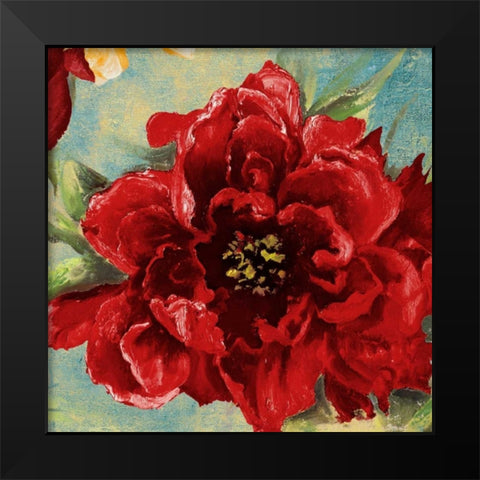 Red Modern Romance V Black Modern Wood Framed Art Print by Pinto, Patricia