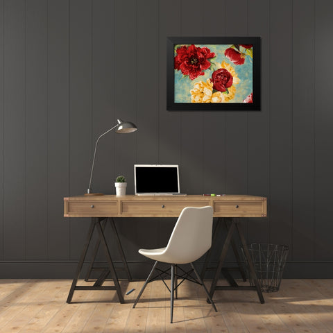 Red Modern Romance Black Modern Wood Framed Art Print by Pinto, Patricia