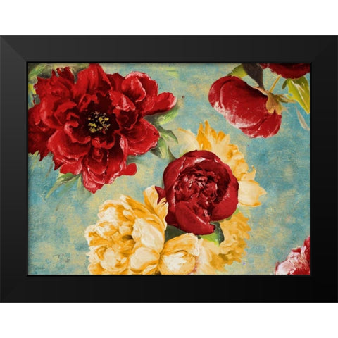 Red Modern Romance Black Modern Wood Framed Art Print by Pinto, Patricia