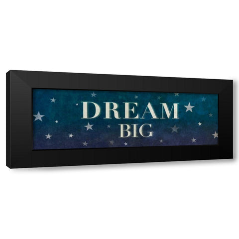 Dream Sparkle Shine Stars I Black Modern Wood Framed Art Print by SD Graphics Studio