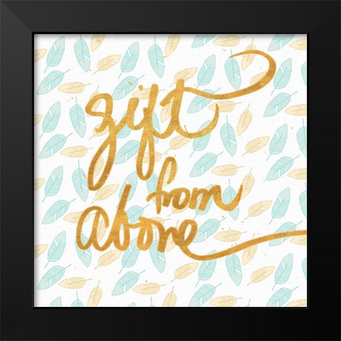 Gift From Above Black Modern Wood Framed Art Print by SD Graphics Studio