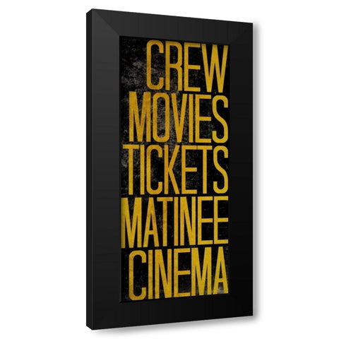 Cinema Type II Black Modern Wood Framed Art Print with Double Matting by Studio, Sd Graphics