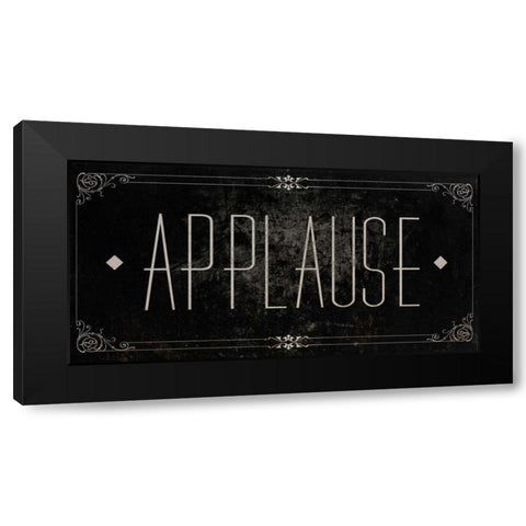 Silent Film Type I (Applause) Black Modern Wood Framed Art Print by SD Graphics Studio
